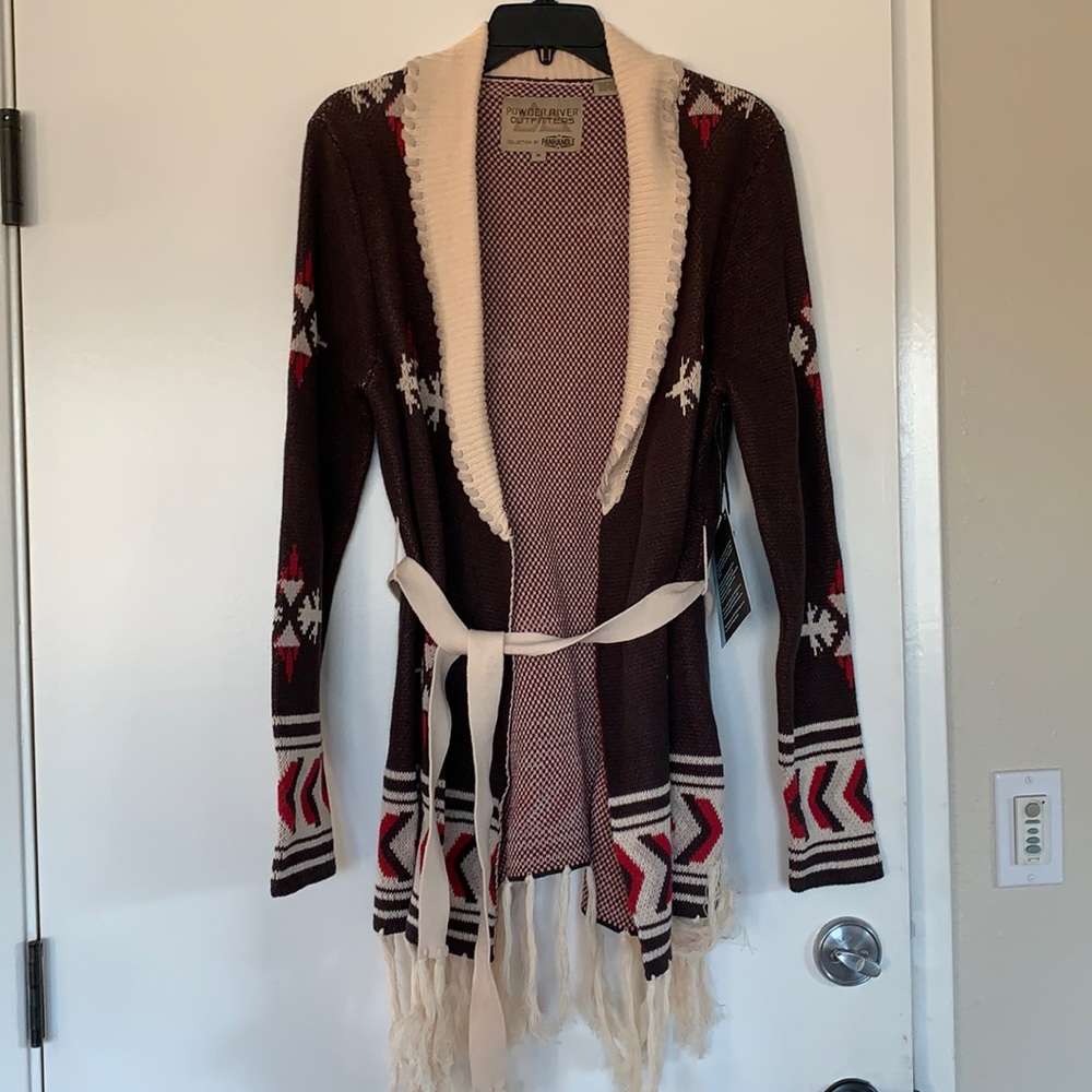 Powder River Outfitters sweater with tie